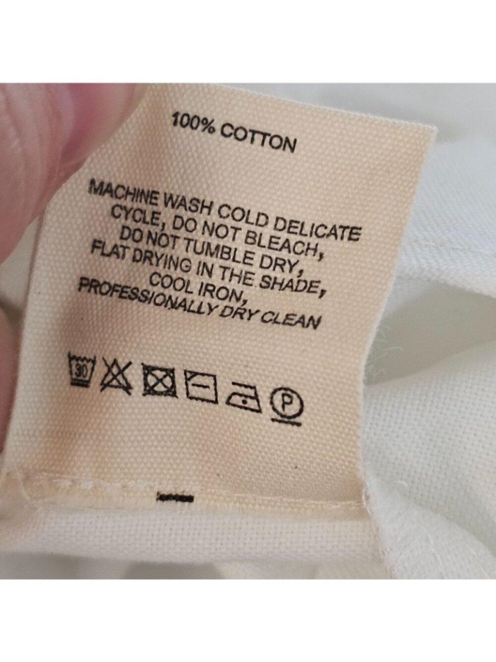 Rumored Button Down Shirt Women L White Cotton Oversized Long Sleeve Minimalist - Picture 7 of 8